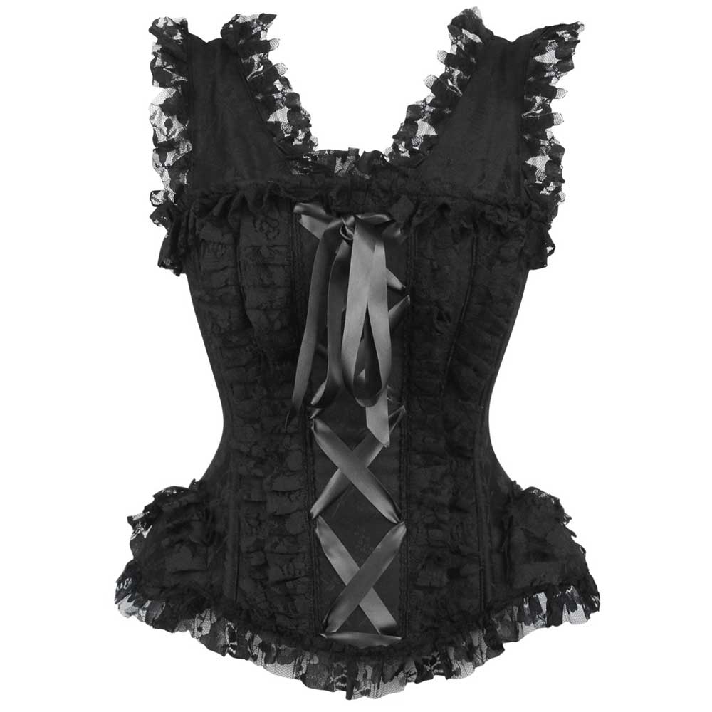 Attitude Corsets - Lahelin Vollbrust Korsett - Schwarz